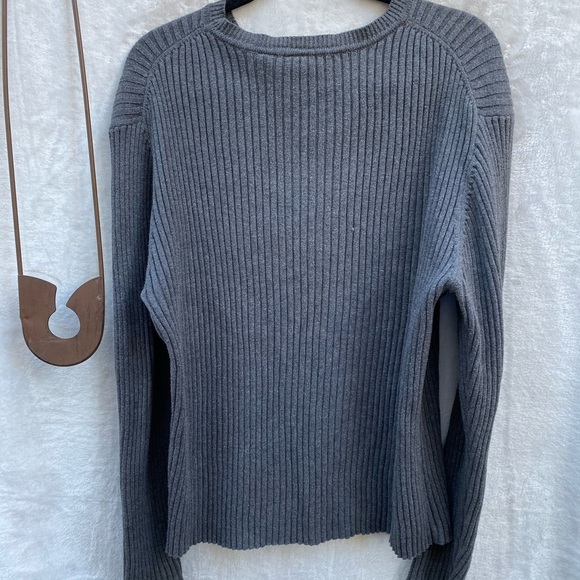 GAP‎ Ribbed Cotton Sweater Gray - Picture 4 of 8